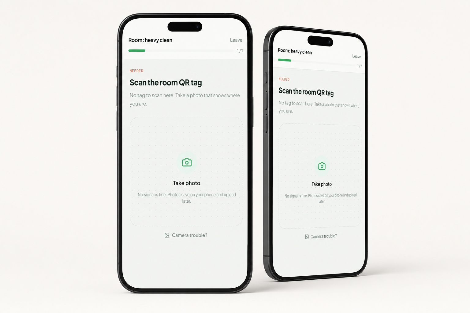 The DFM field app on an iPhone, part way through a procedure